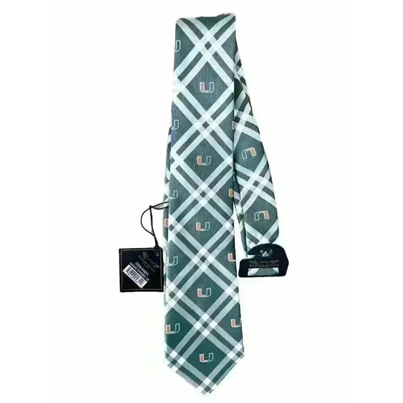 UM University Of Miami Hurricanes Canes Tie Miami Rhodes Logo Eagles Wings NEW - Picture 1 of 2
